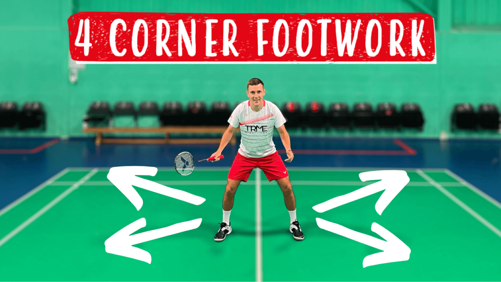 4 corner footwork step by step badminton tutorial with pictures