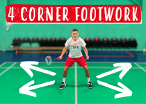 4 corner footwork step by step badminton tutorial with pictures